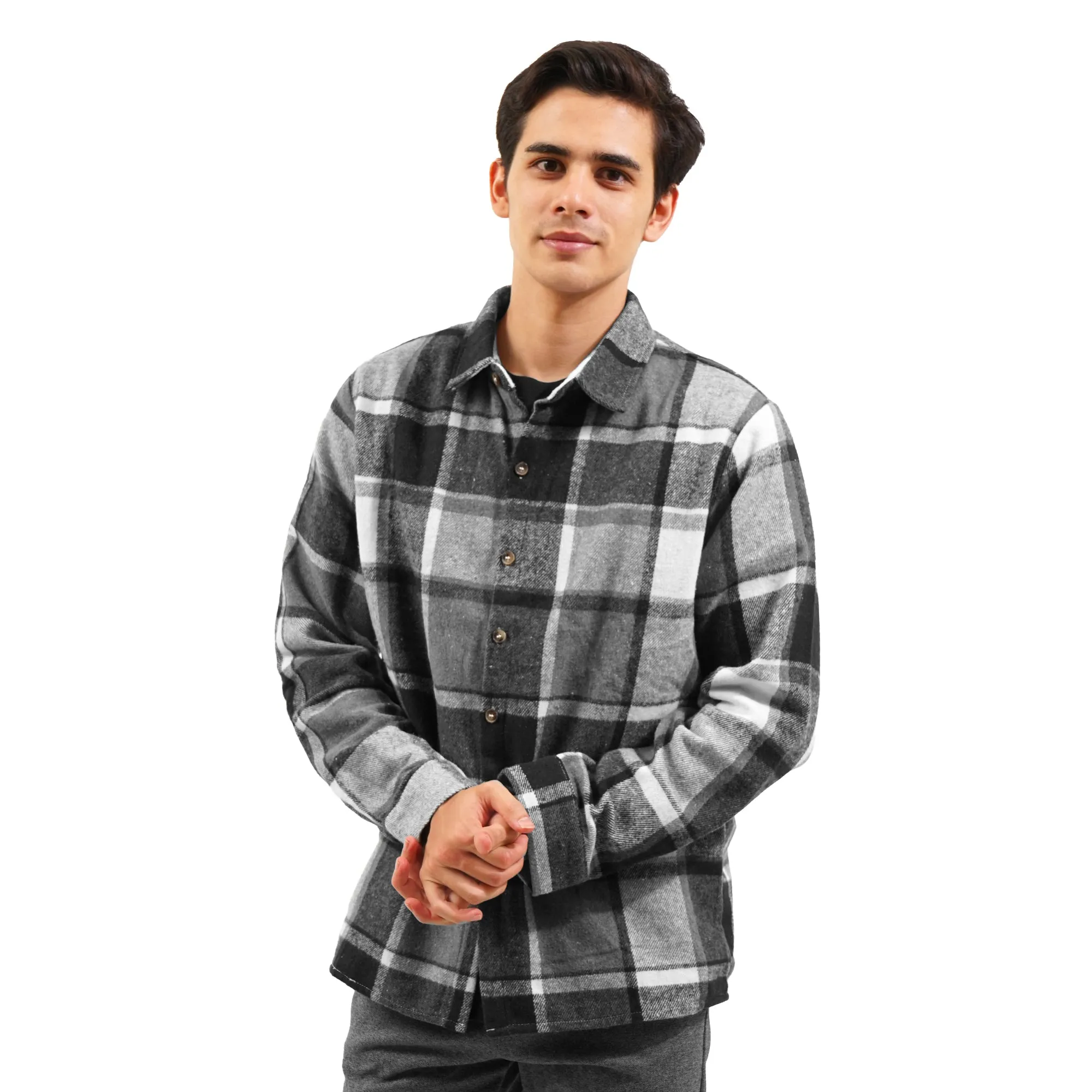 SHN Casual Flannel Long Sleeve Shirt