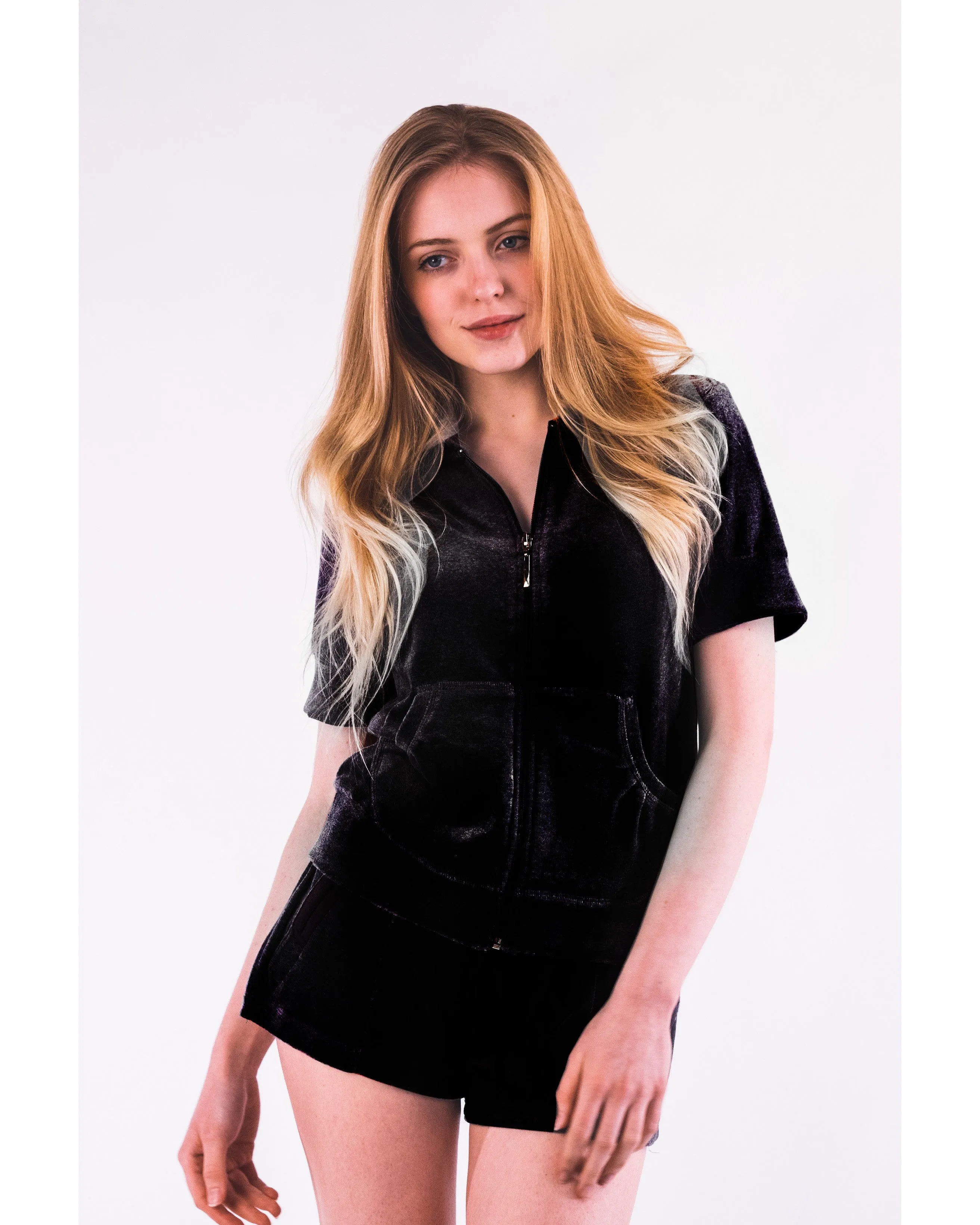 Short sleeves tracksuits (Black)