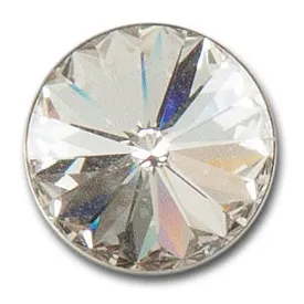 Slightly Domed Clear Rhinestone Button