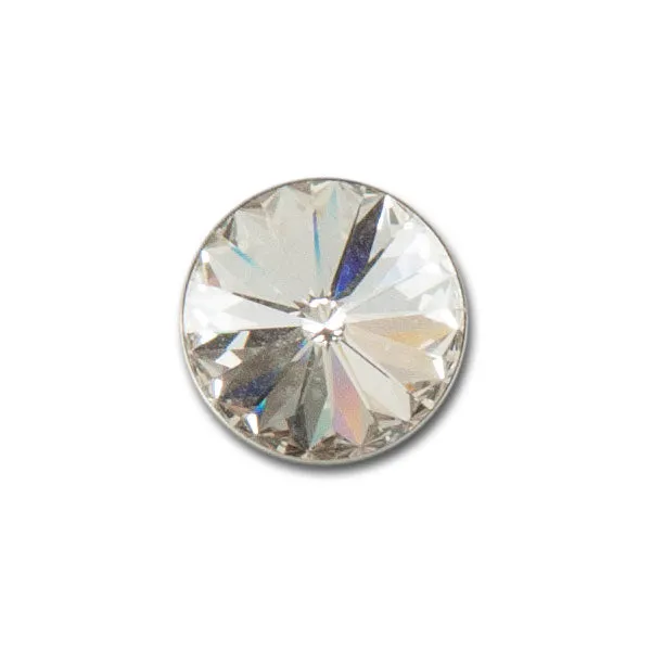 Slightly Domed Clear Rhinestone Button