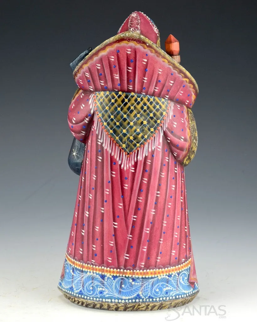 Starry Night Russian Santa with Toy Bag