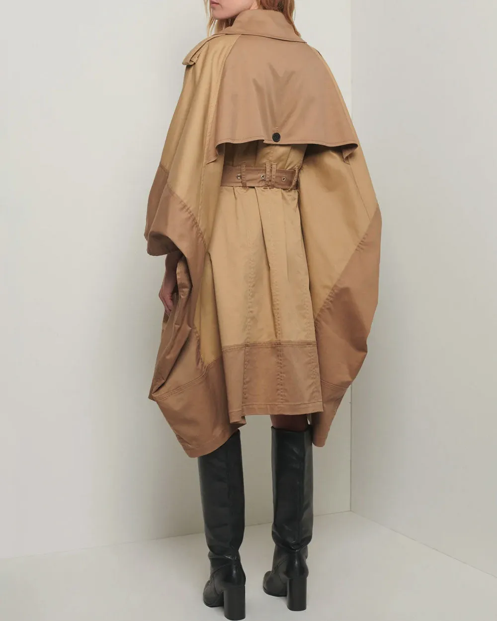 Tan Douglas Trench Cape