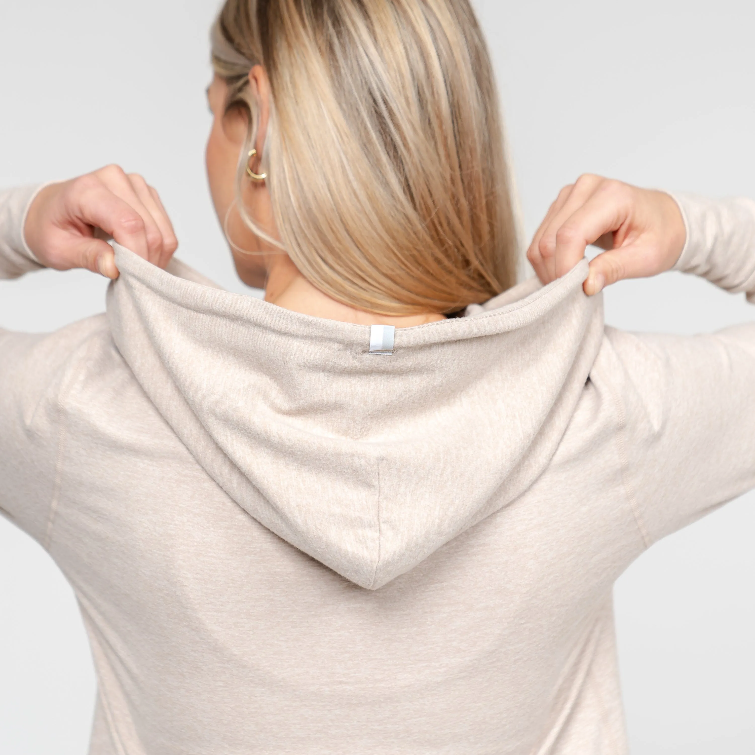 Tempo Performance Hoodie | Heather - Hazelnut/Lunar Grey
