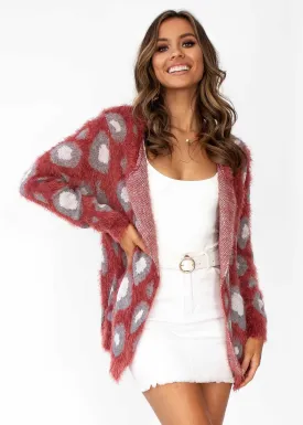 This Bliss Cardi - Rust Leopard
