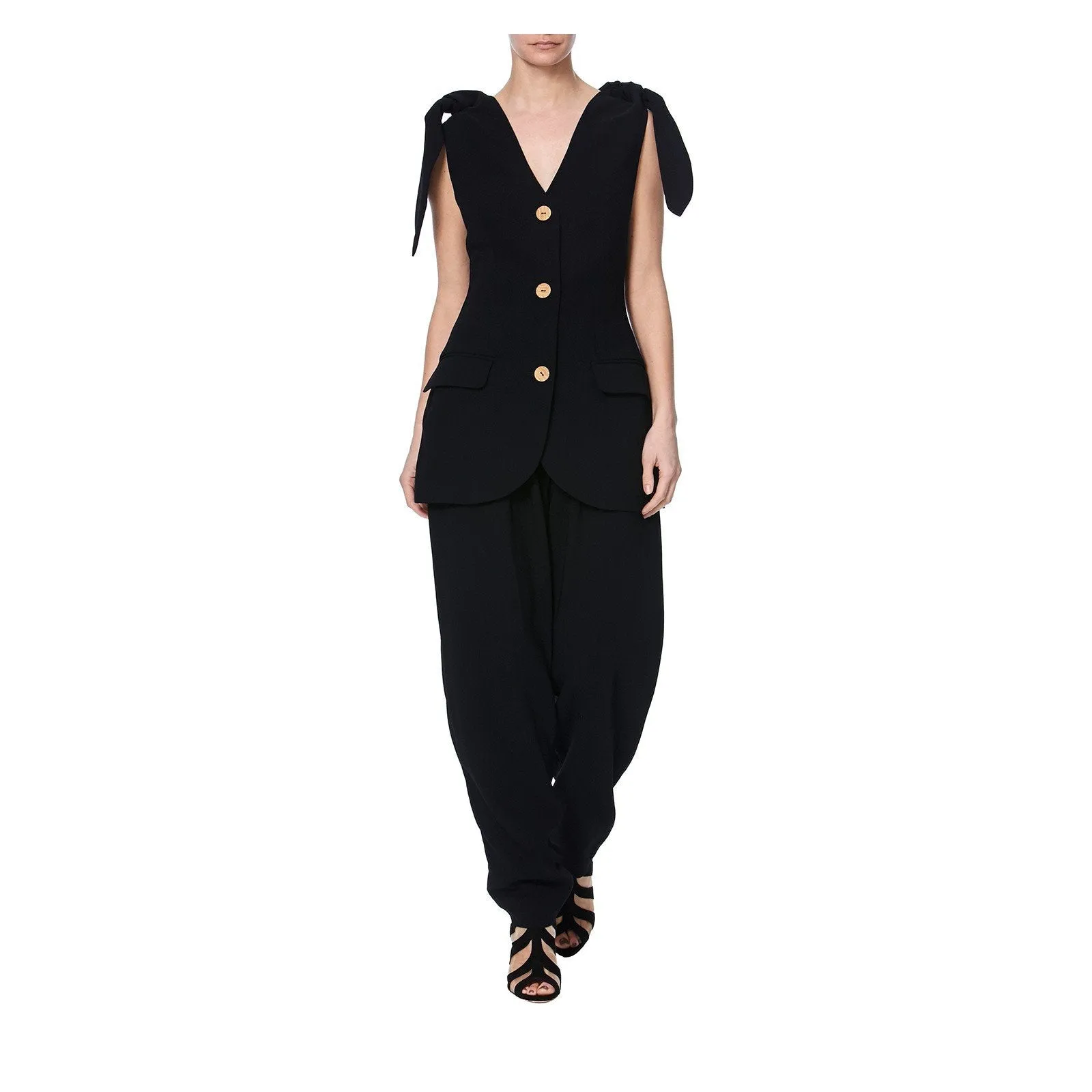 TIES CREPE VEST