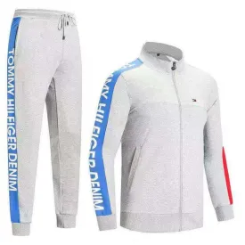Tommy Hilfiger Men's Long Sleeve Hand Design Ash Tracksuits