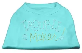 Trouble Maker Rhinestone Shirts Aqua XXL (18)