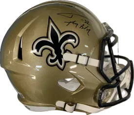 Tyrann Mathieu Autographed "Honey Badger" Saints Replica Full Size Helmet