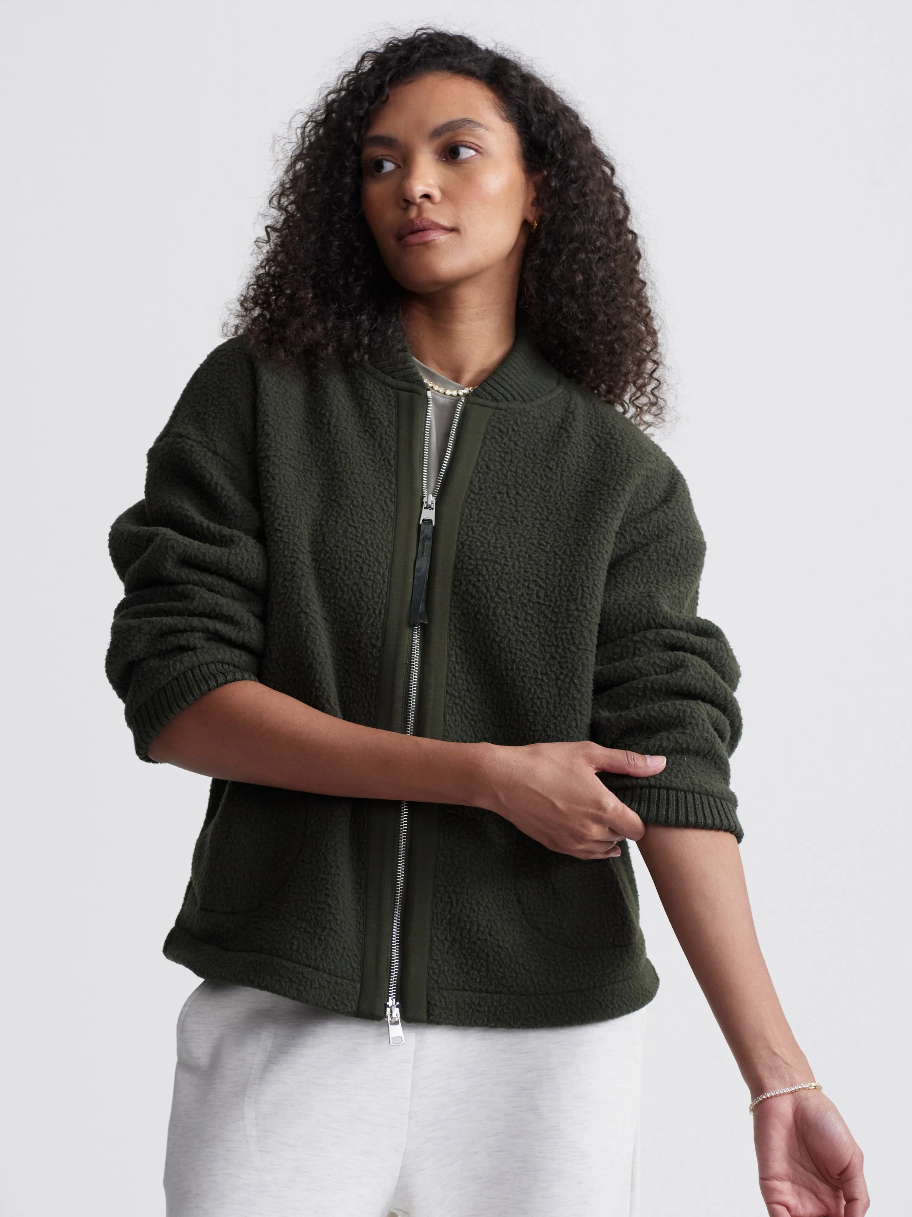Varley Willmont Patch Pocket Fleece - Dark Resin Green