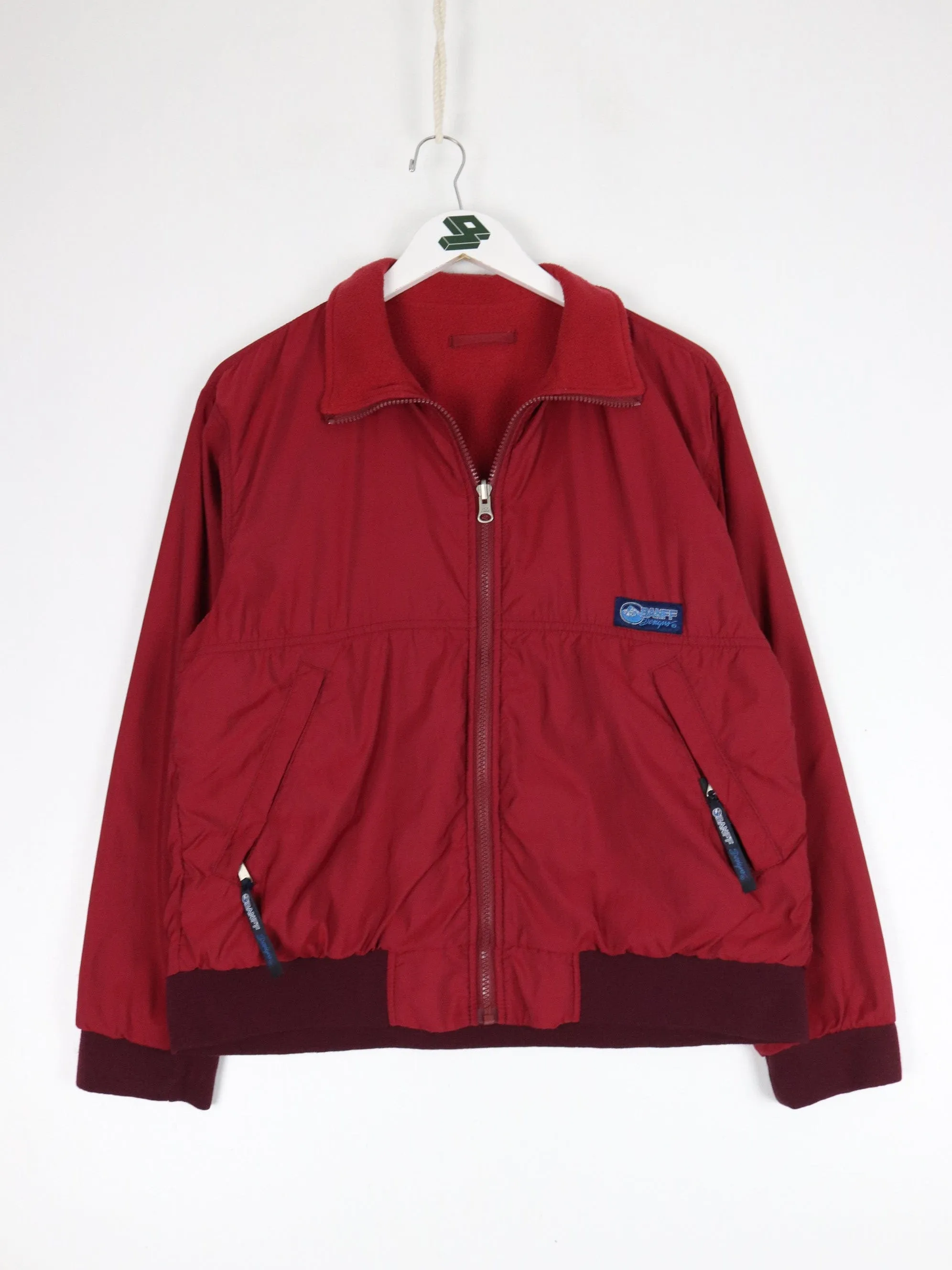 Vintage Banff Jacket Womens Small Red Reversible Fleece Outdoors
