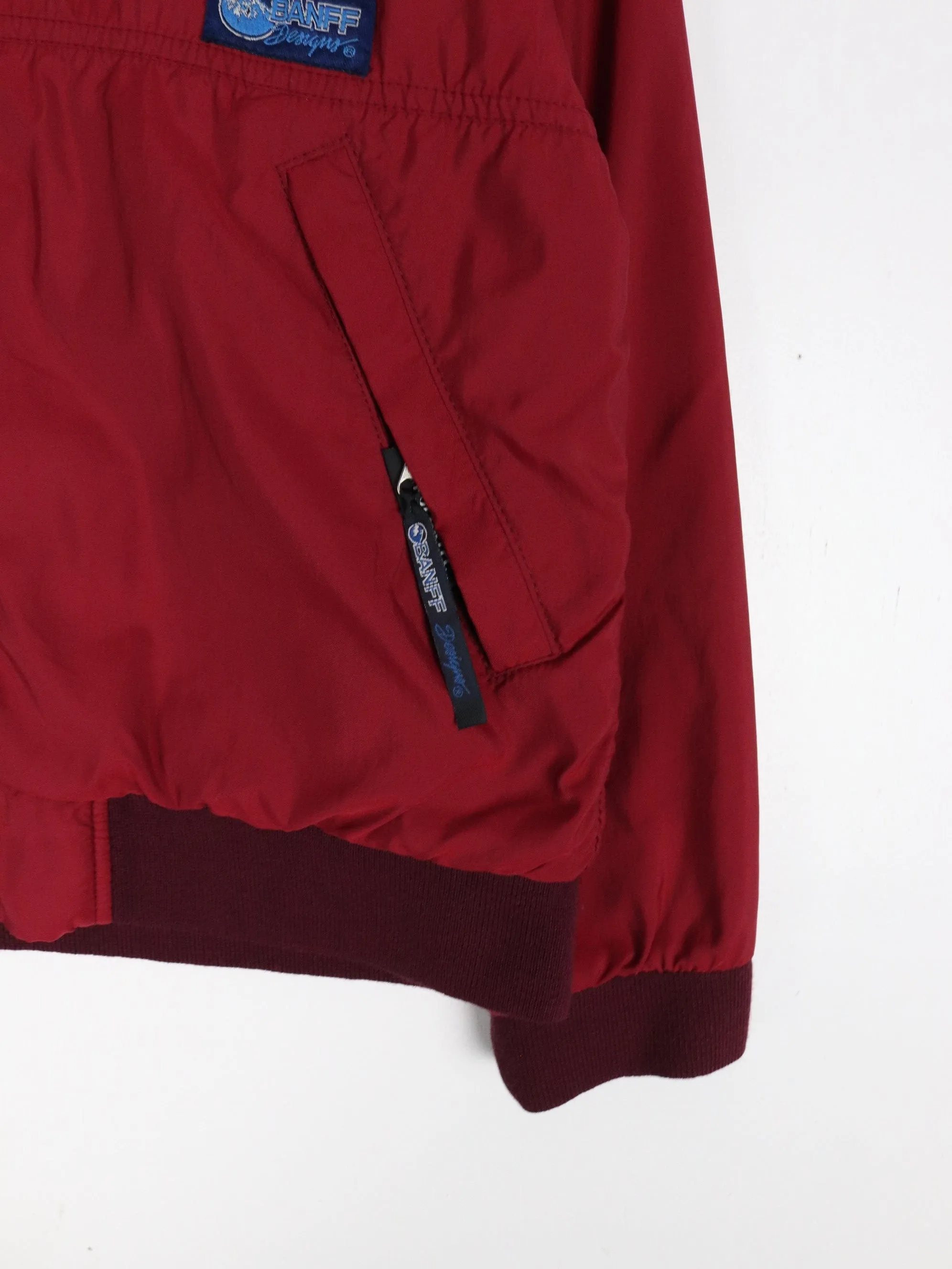 Vintage Banff Jacket Womens Small Red Reversible Fleece Outdoors