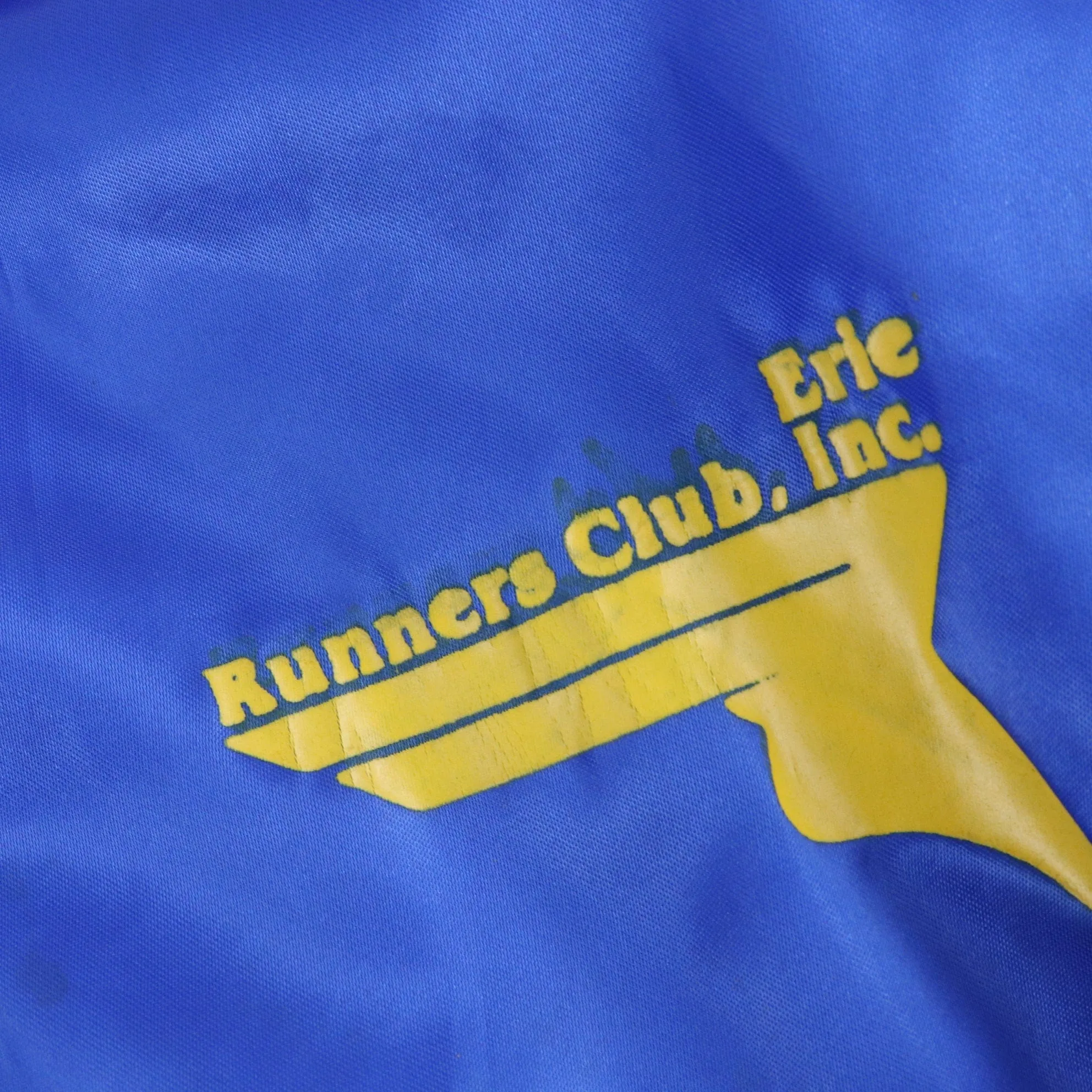 Vintage Erie Runner's Club Satin Bomber Jacket Size Medium
