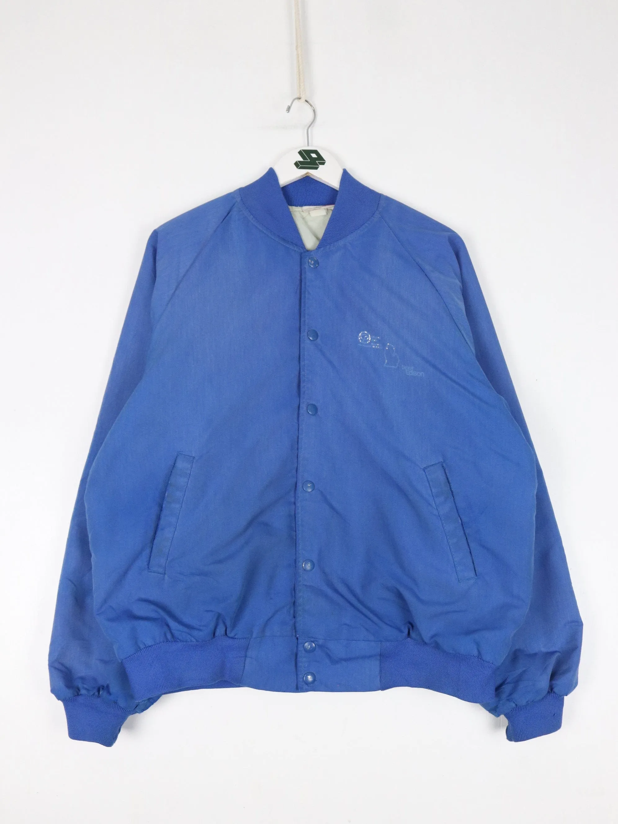 Vintage Hartwell Jacket Mens Blue Snap On Bomber 90s