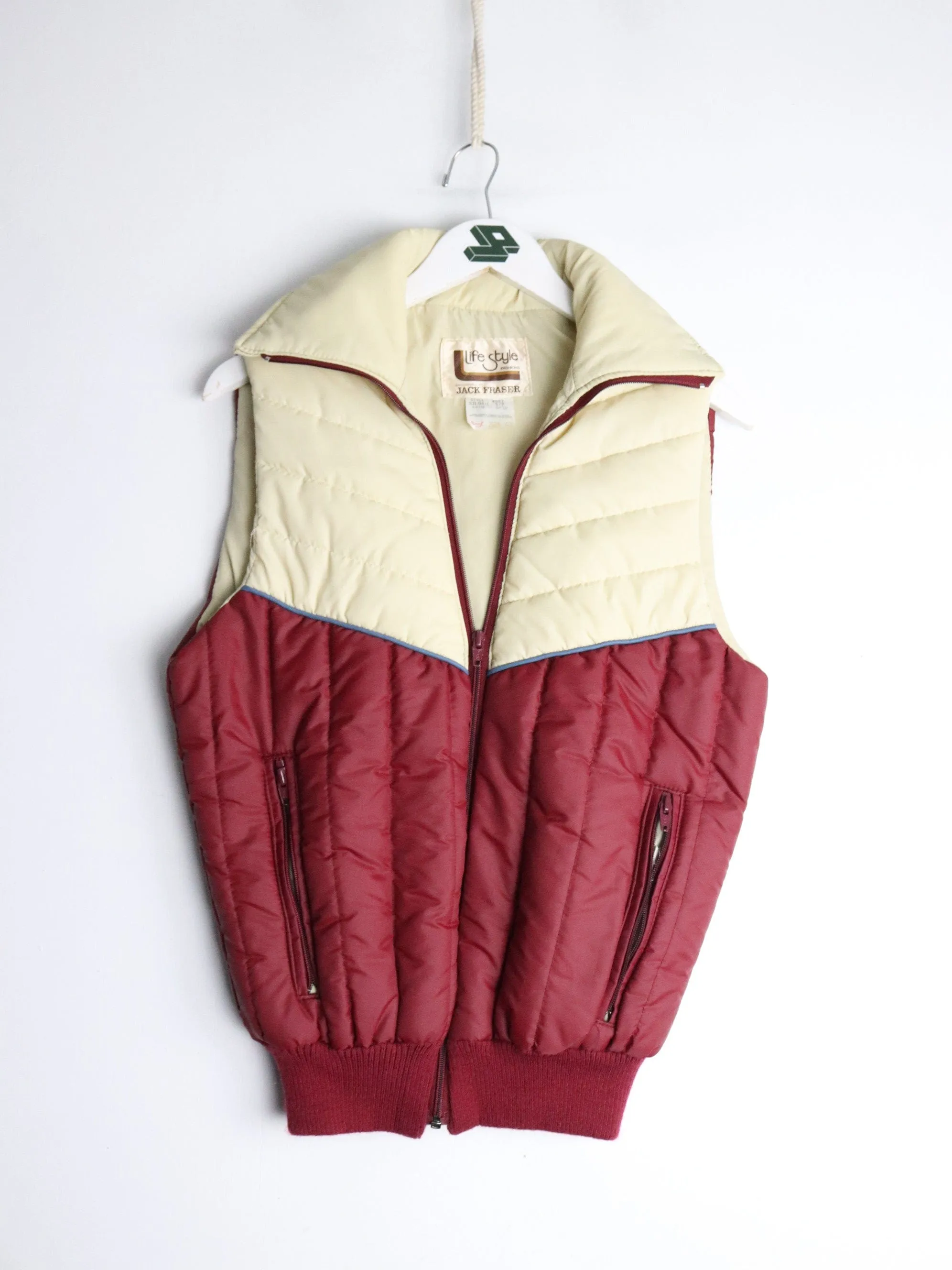 Vintage Lifestyle Jack Fraser Vest Mens Small Red Jacket